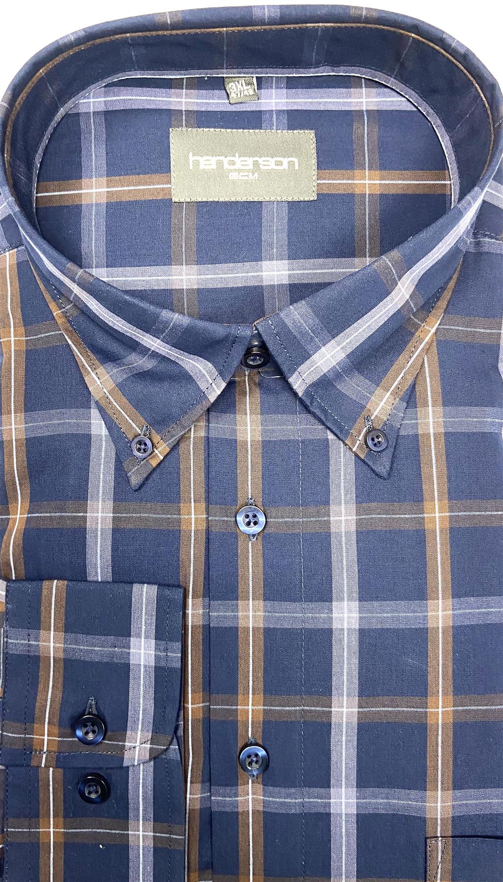 Henderson Men’s Cotton Rich Long Sleeve Shirts Size 2XL – 5XL Multiple Options