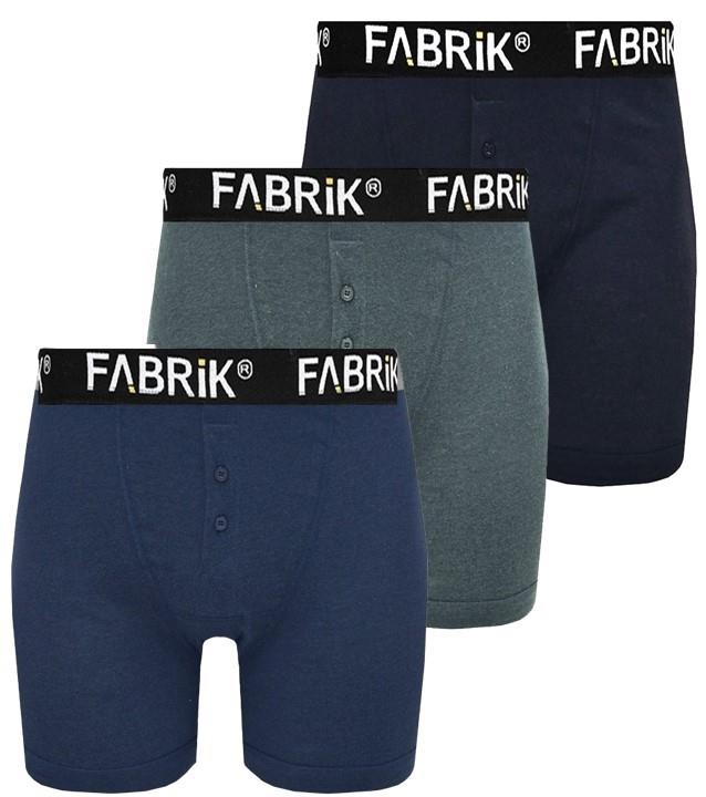 Fabrik 3 Pairs Pack Jersey Boxer Shorts (2418) Black/Charcoal/Navy, 2XL-8XL - Picture 36 of 56