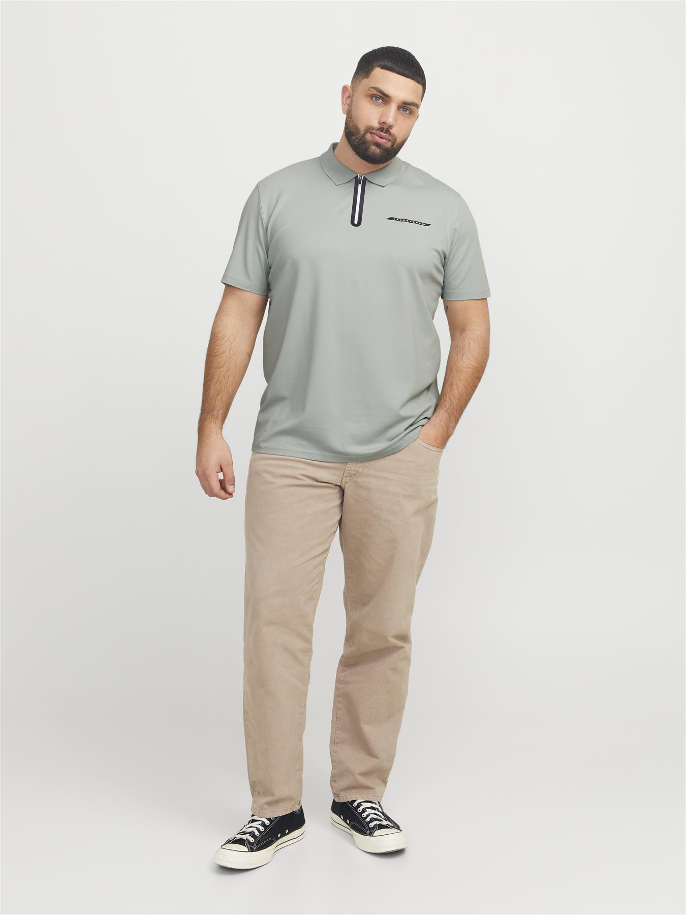 Jack & Jones Polo Shirt For Men (JCOFUSION PIQUE) in 3 Colours, 4XL-7XL - Picture 4 of 17