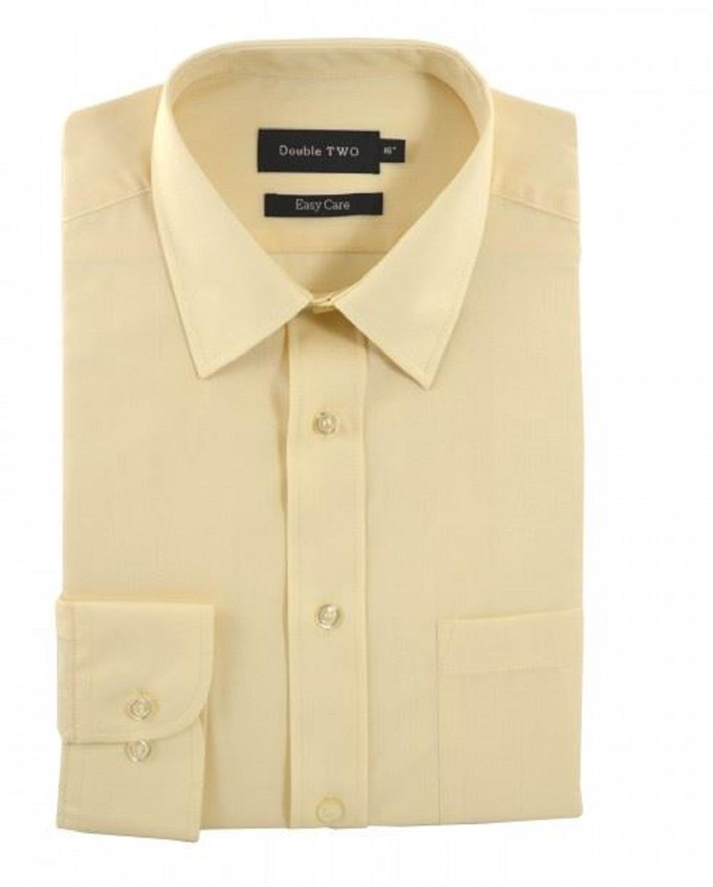 Camisa de manga larga Double Two para hombre calce clásico mezcla de algodón (3300) talla 15-23 - Imagen 37 de 74