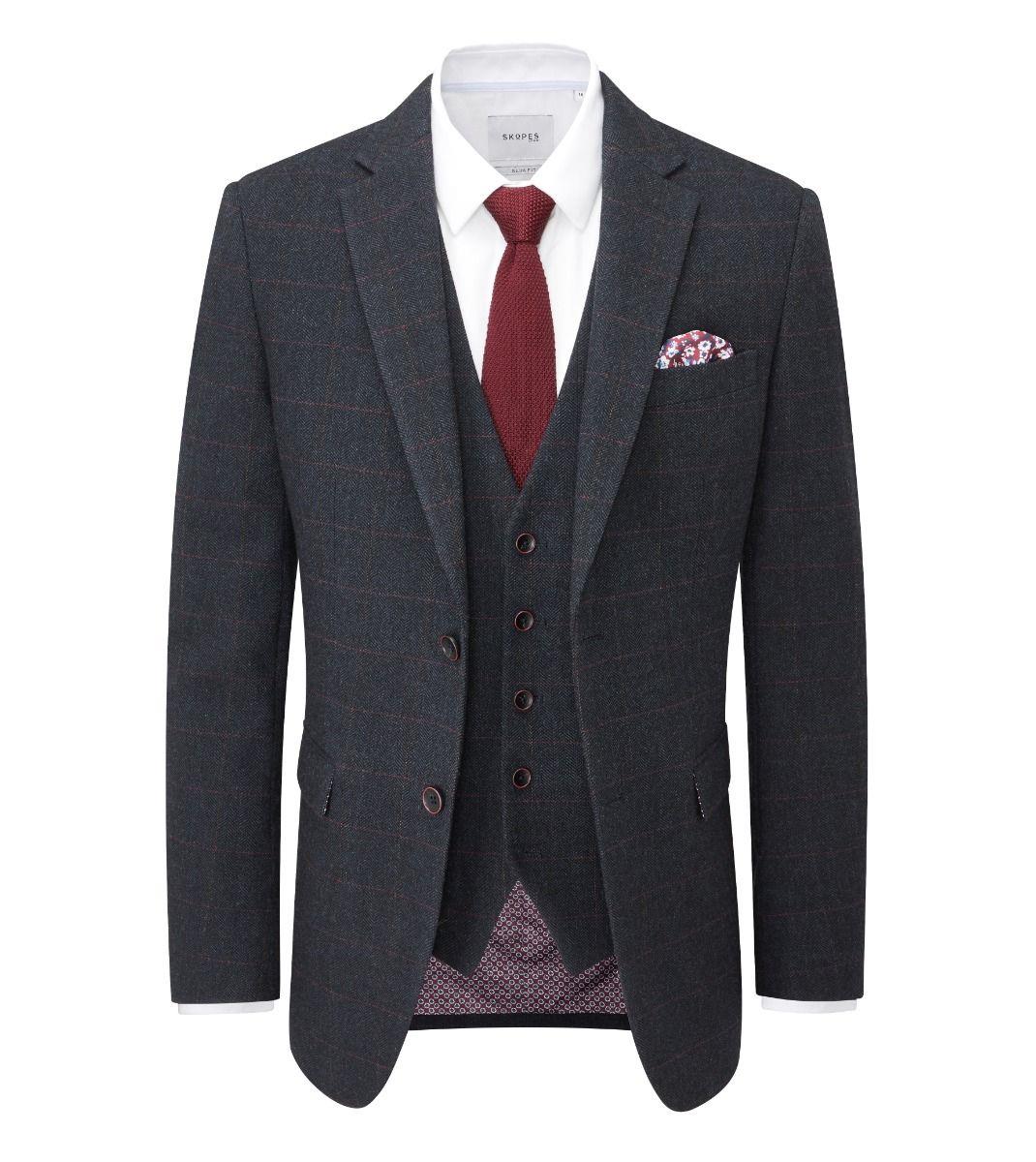 Skopes Men’s Plus Size Aiken Suit Jacket in Navy 52 to 62