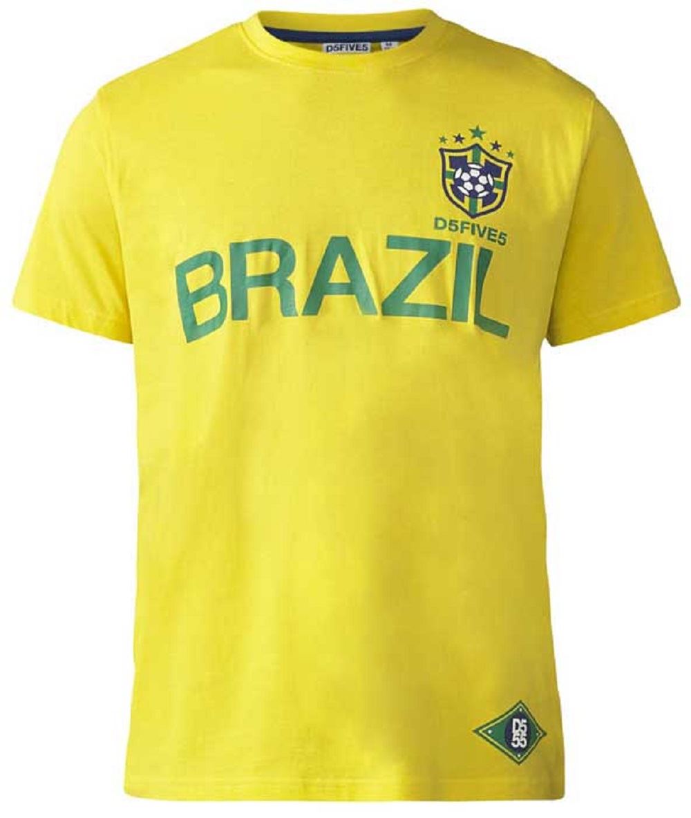 D555 Men’s Big Size Brazil Football T-Shirt (Ricardo) Size 2XL-8XL