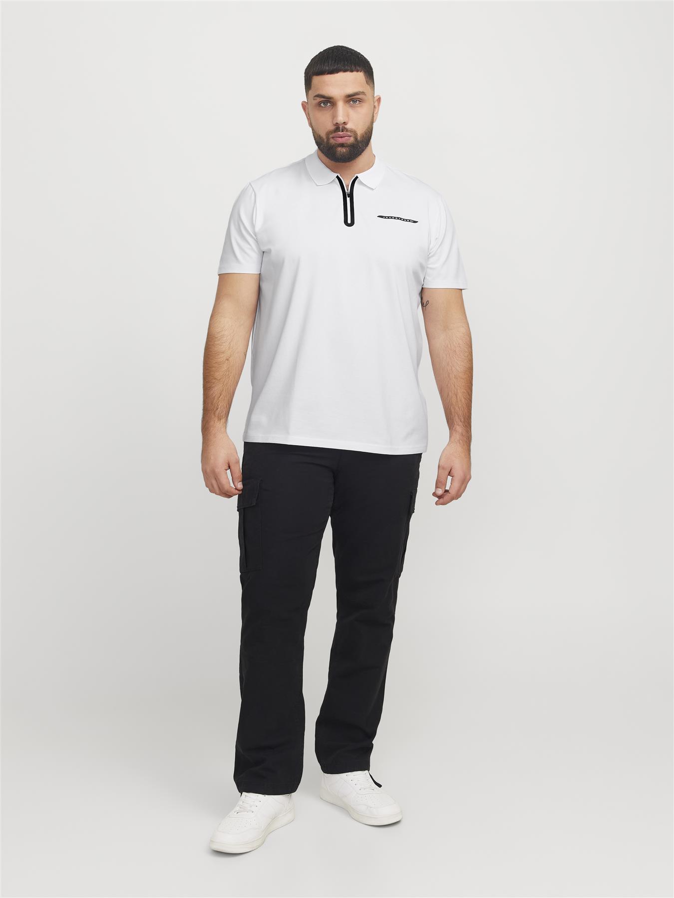 Jack & Jones Polo Shirt For Men (JCOFUSION PIQUE) in 3 Colours, 4XL-7XL - Picture 15 of 17