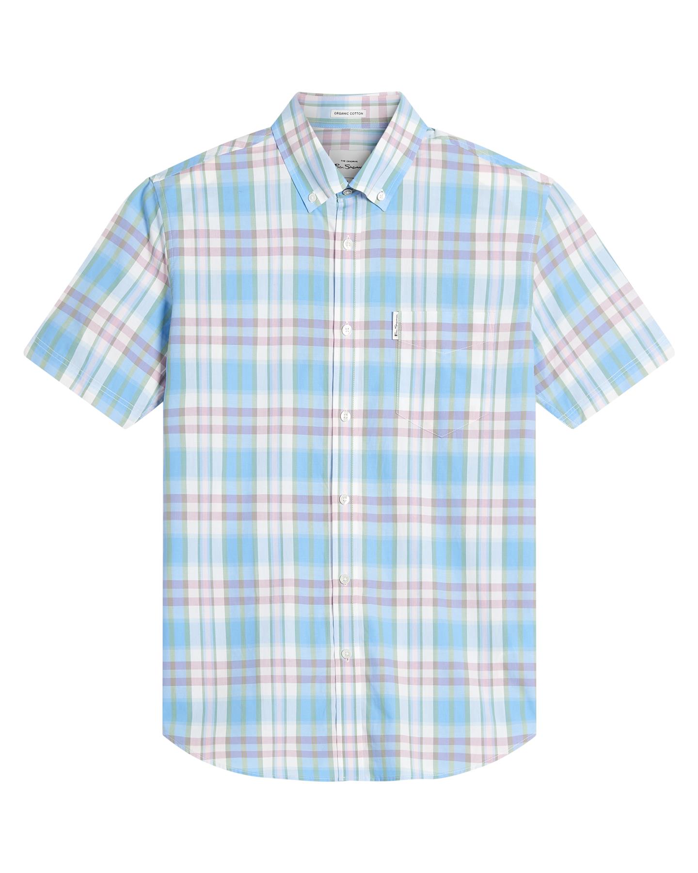 Ben Sherman Irregular Check Short Sleeve Shirt For Men in 2 Colours, 2XL-5XL - Picture 8 of 12