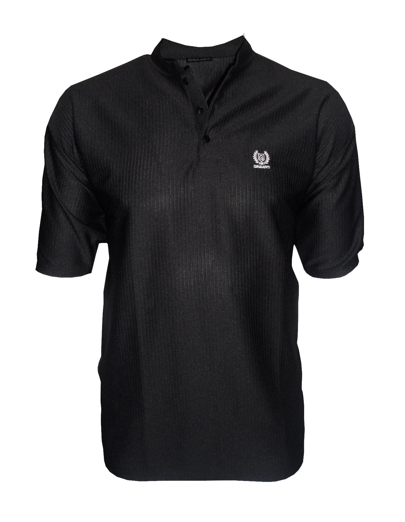 Men&rsquo;s Easy Care Grandad Collar Casual Tee Shirt in Size L to 5XL, 4 Options