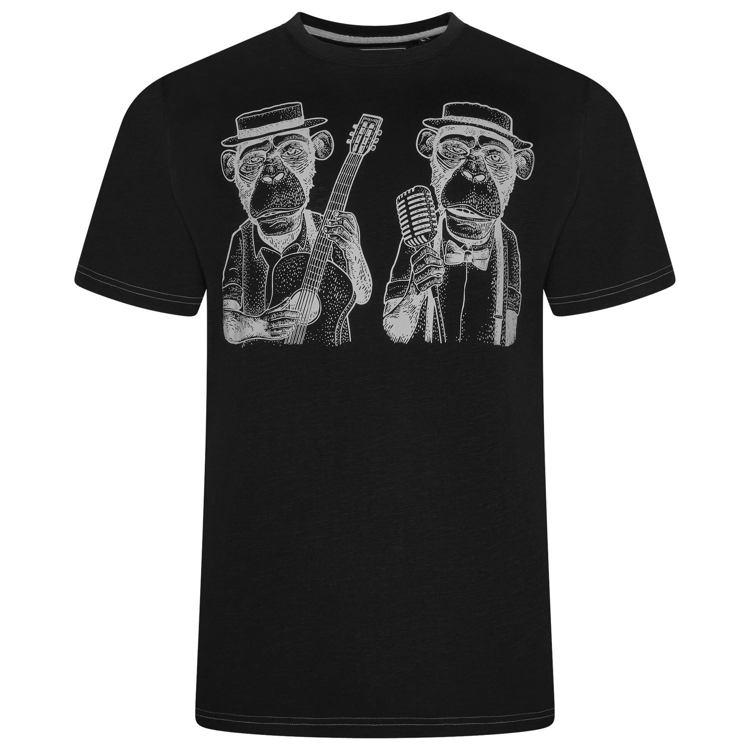 KAM Music Gorilla Printed Tee For Men in Black, 2XL-8XL