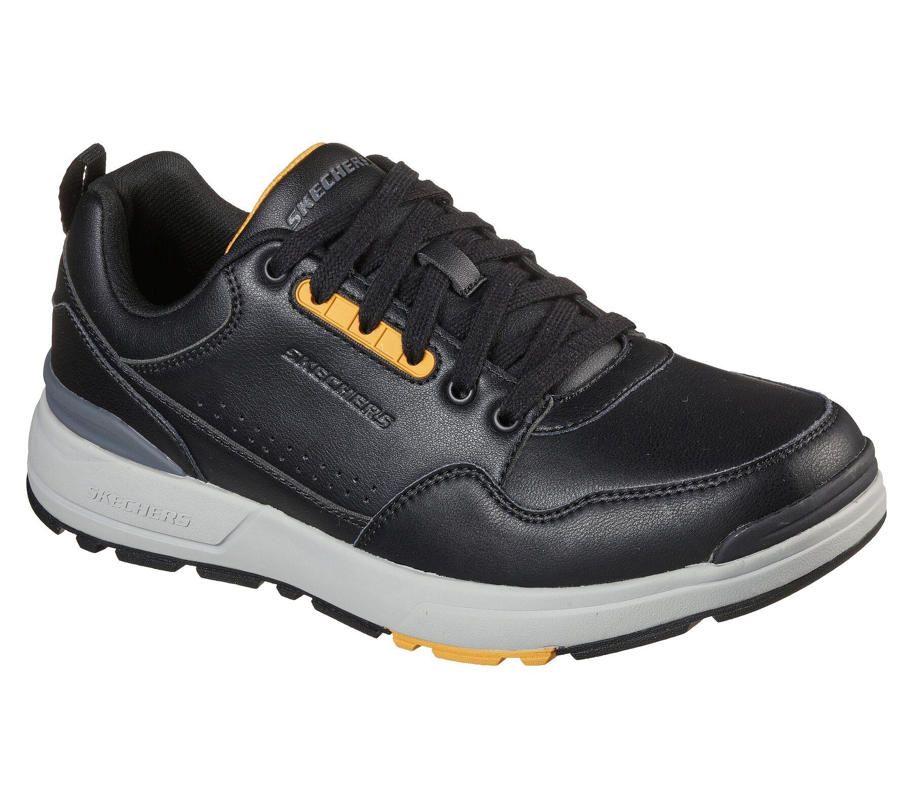 Skechers Hombres Calce Relajado Rozier - Zapatos Mancer Confort Cuero en Negro 7-13 - Imagen 11 de 13