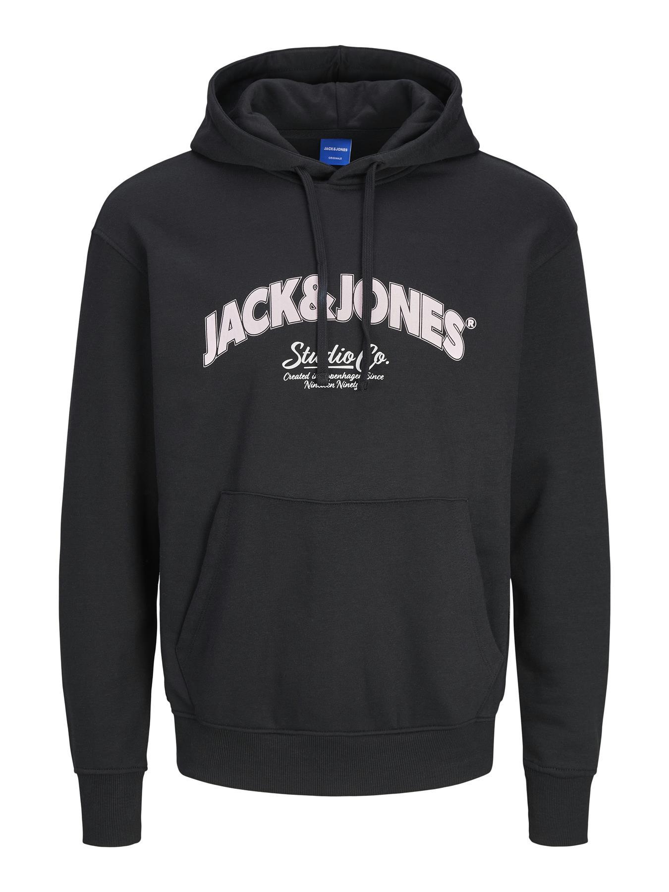 Jack & Jones Big Sweat Hoodie For Men (JORBRONX ARCH) in Black, L-XL - Picture 2 of 5