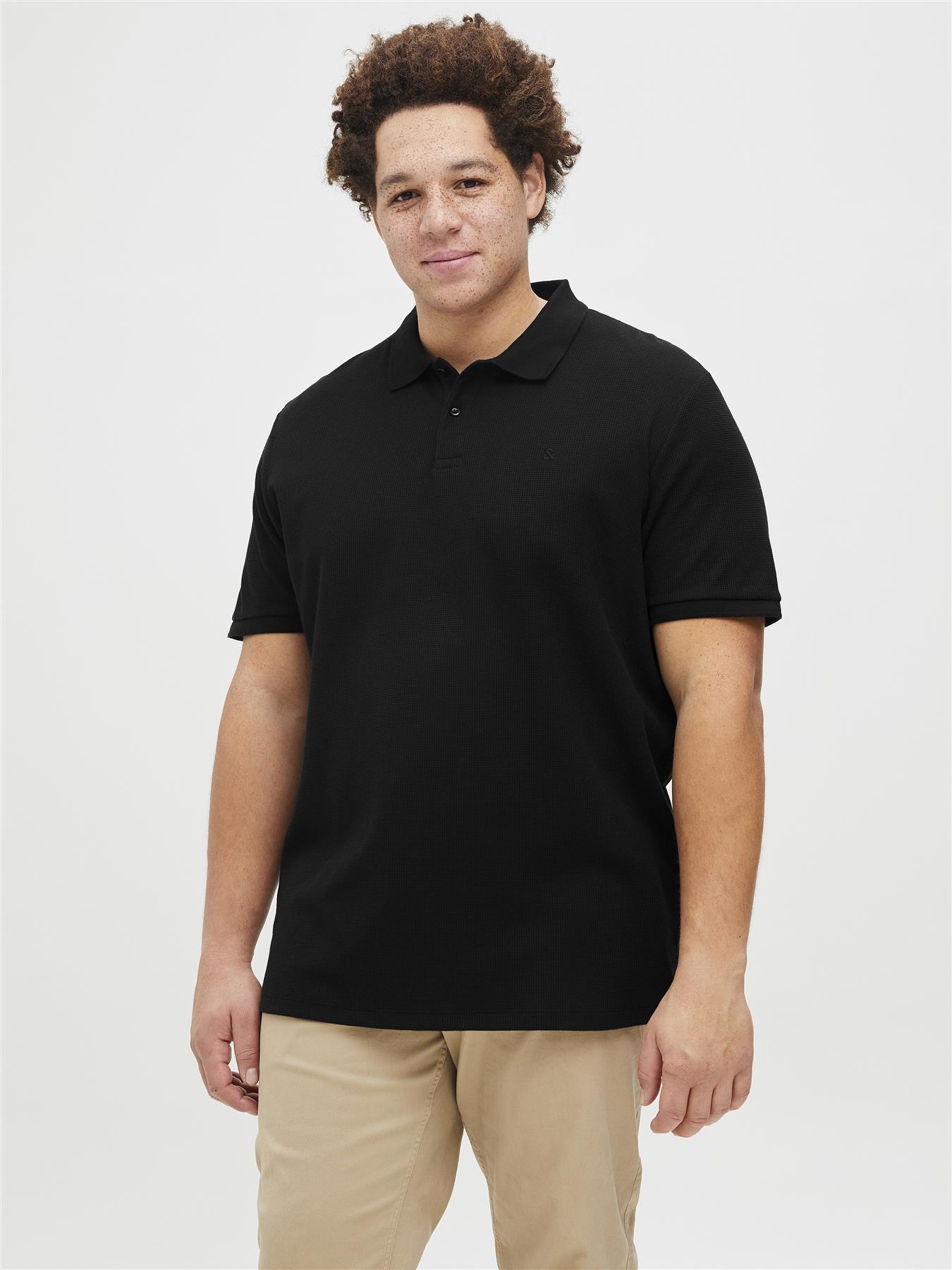 Jack & Jones Short Sleeves Polo Shirt For Men (JJEAUSTIN) in 4 Colours, 4XL-7XL - Picture 4 of 12