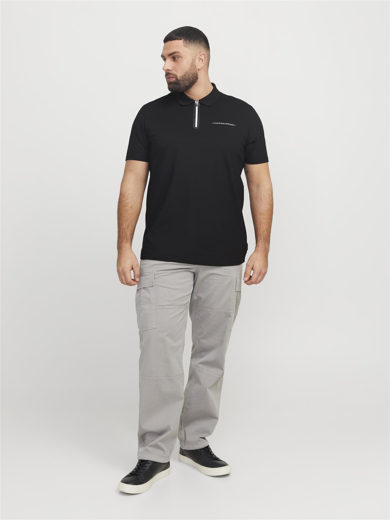 Jack & Jones Polo Shirt For Men (JCOFUSION PIQUE) in 3 Colours, 4XL-7XL - Picture 10 of 17