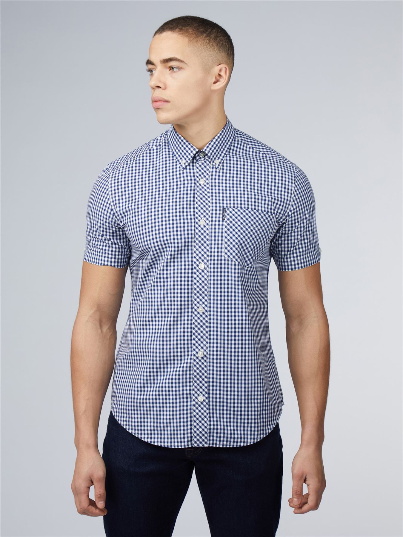 Ben Sherman Kurzarmhemd mit Gingham-Karo (0059142) 2XL-5XL, 6 Farben - Bild 14 von 54