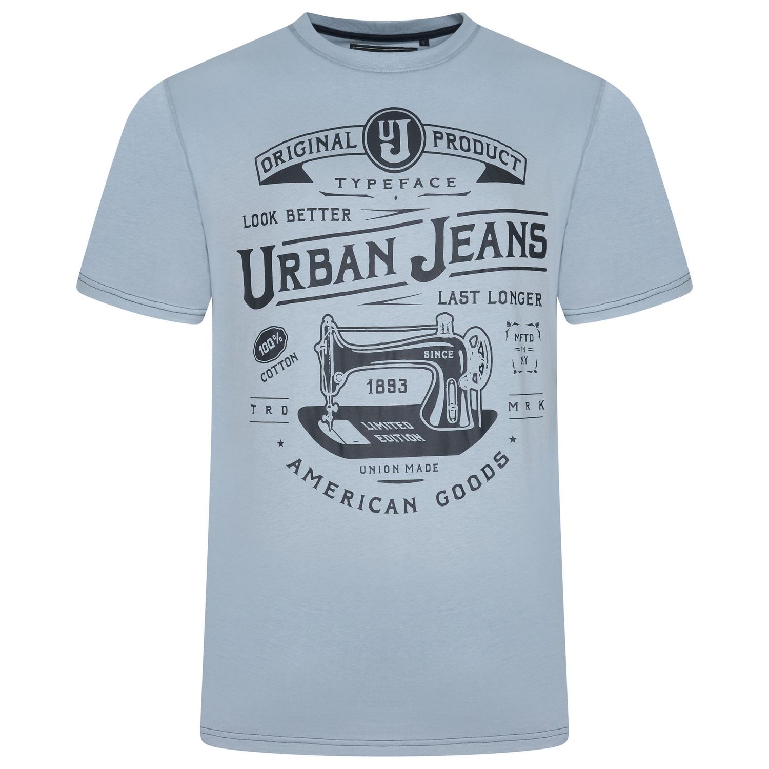 KAM Urban Jeans Printed Tee For Men in 3 Colours, 2XL-8XL