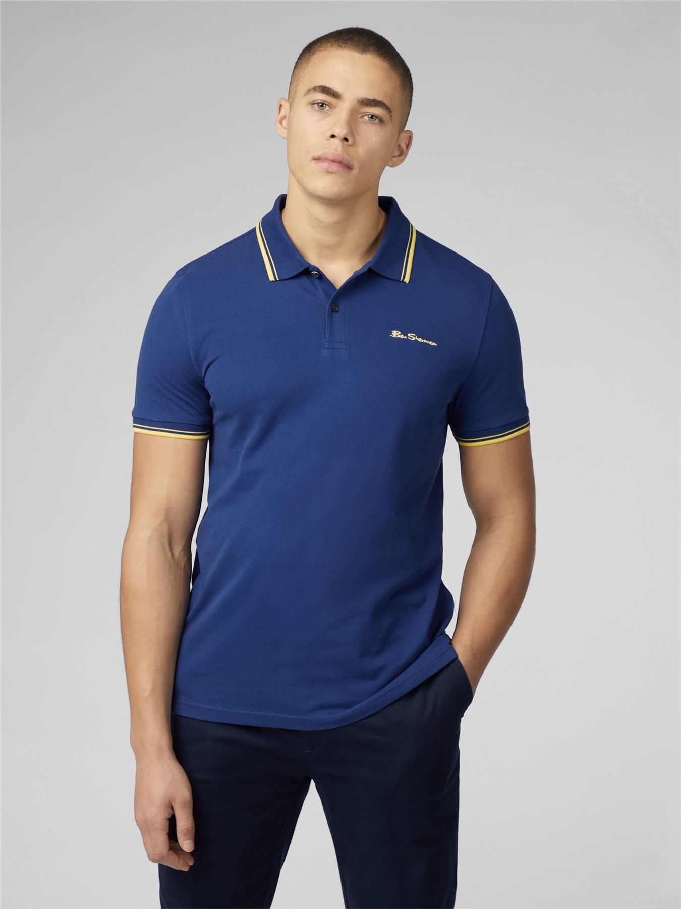 Ben Sherman Men's Short Sleeve Polo Shirt 0077487, 2XL-5XL, 4 Colours - Picture 32 of 35