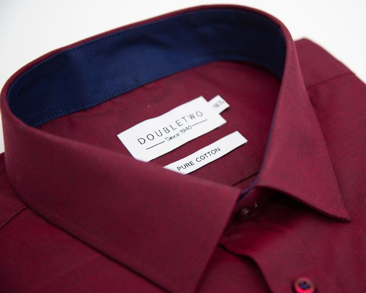 Camisa Formal Doble Dos Para Hombre Calce Clásico Manga Larga Algodón Puro 18.5 a 23 - Imagen 22 de 27