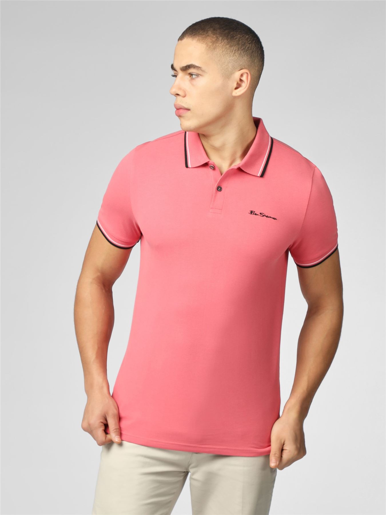 Ben Sherman Men's Short Sleeve Polo Shirt 0077487, 2XL-5XL, 4 Colours - Picture 11 of 35