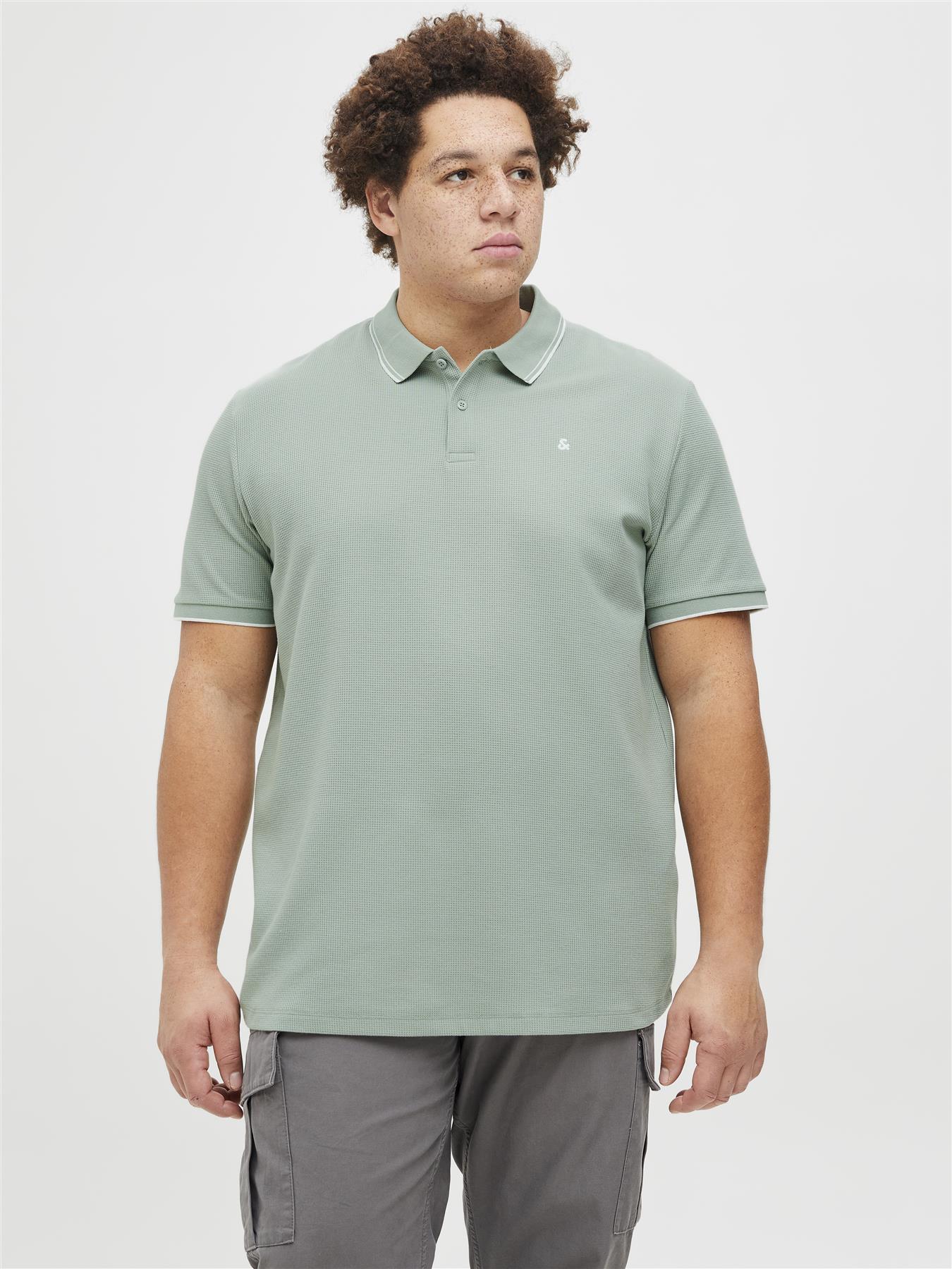 Jack & Jones Short Sleeves Polo Shirt For Men (JJEAUSTIN) in 4 Colours, 4XL-7XL - Picture 7 of 12