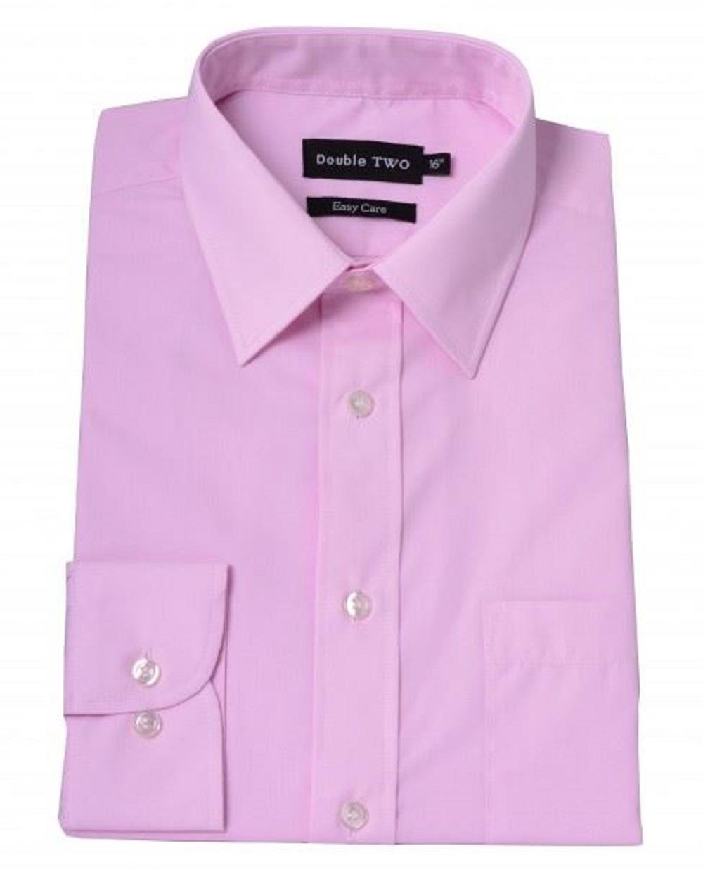 Camisa de manga larga Double Two para hombre calce clásico mezcla de algodón (3300) talla 15-23 - Imagen 60 de 74