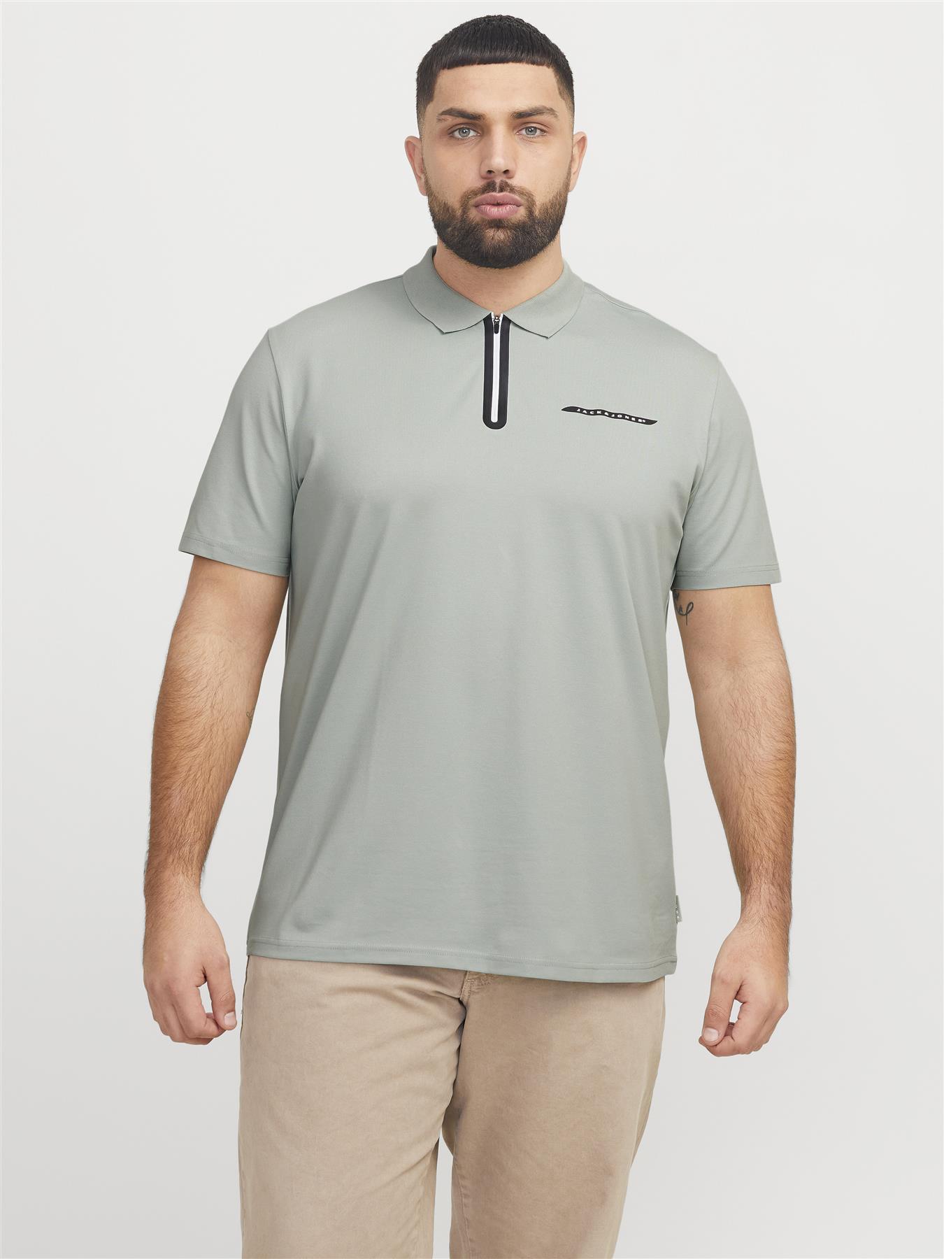 Jack & Jones Polo Shirt For Men (JCOFUSION PIQUE) in 3 Colours, 4XL-7XL - Picture 3 of 17