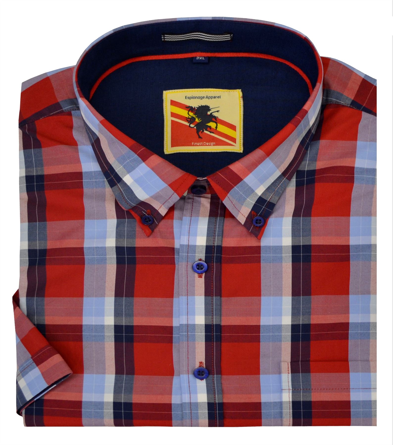 Espionage Mens Cotton Blend Large Check 