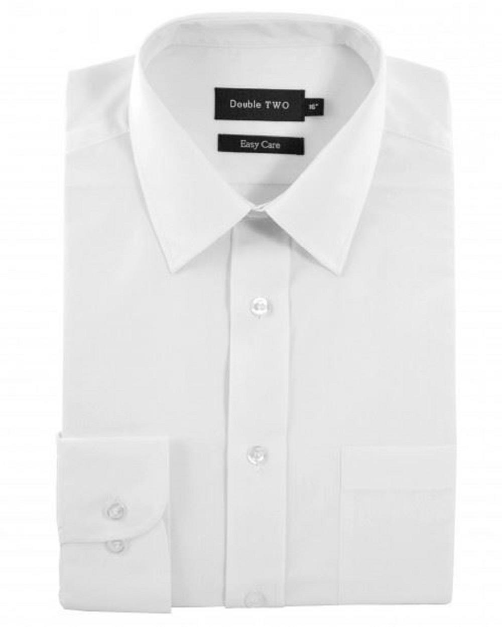 Camisa de manga larga Double Two para hombre calce clásico mezcla de algodón (3300) talla 15-23 - Imagen 72 de 74