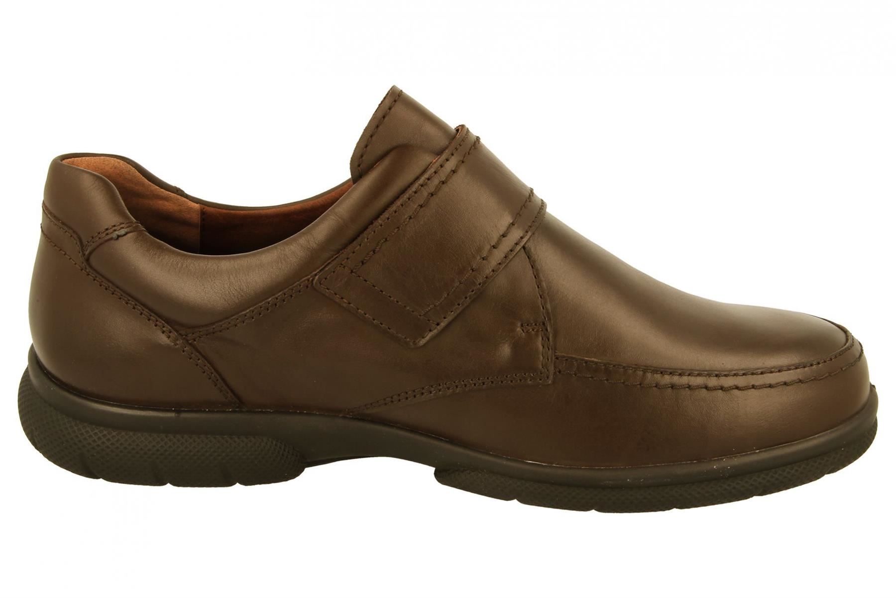 Mens Wide Fit Touch Strap Leather Shoes (Havant 2) By Db Shoes in 7 - 14, 2 Col