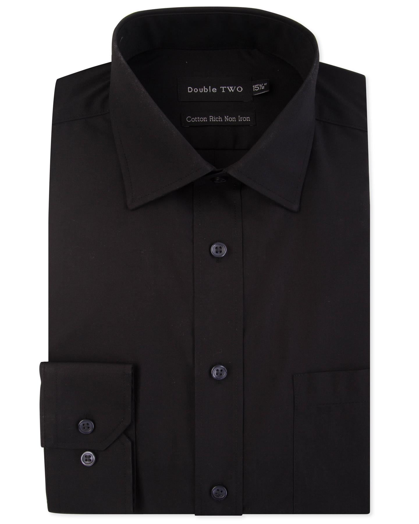 Cuello Camisa Formal Doble Dos Para Hombre Manga Larga Algodón Rico Talla 14.5 A 23 - Imagen 11 de 42