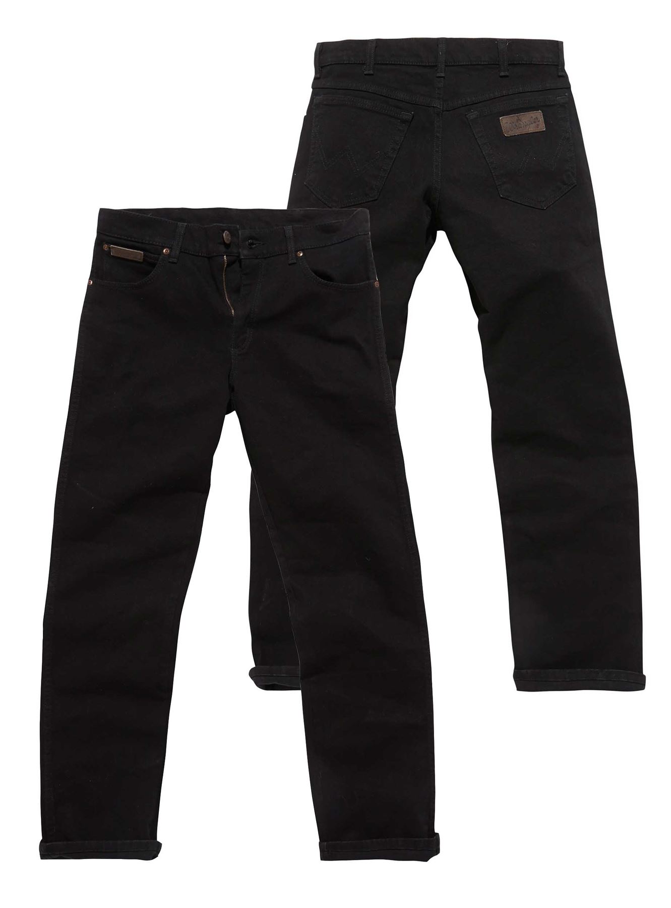 Wrangler Texas Stretch Regular Fit Denim Jeans New Men’s Black Overdye All Sizes