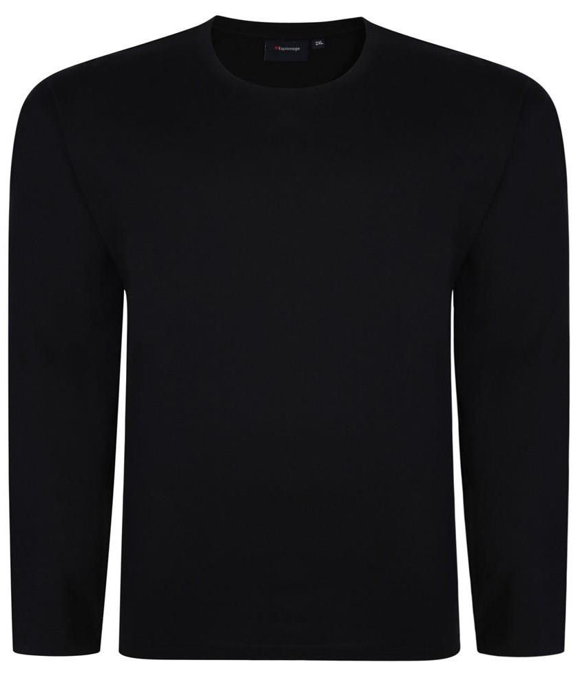 Espionage Mens Big Size Pure Cotton Long Sleeve Tee Shirt Size 2XL-8XL - Picture 13 of 43