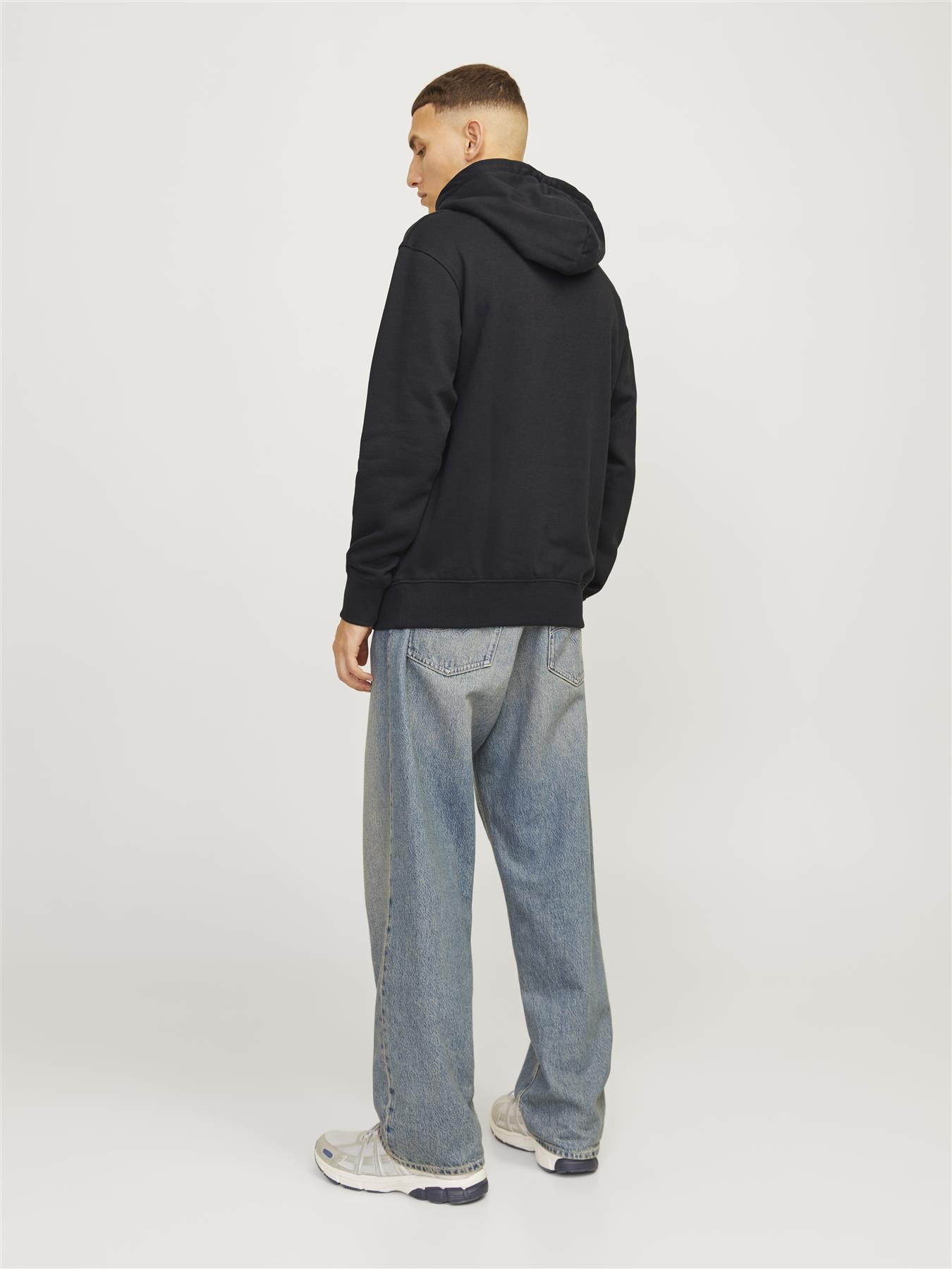 Jack & Jones Big Sweat Hoodie For Men (JORBRONX ARCH) in Black, L-XL - Picture 5 of 5