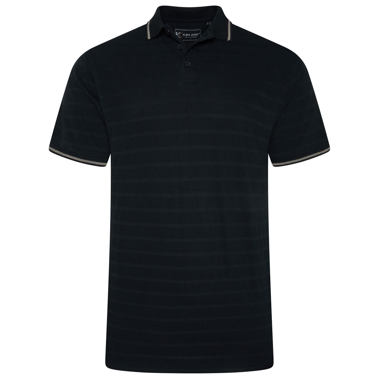 KAM Textured Tipped Polo For Men in 3 Colours, 2XL-8XL