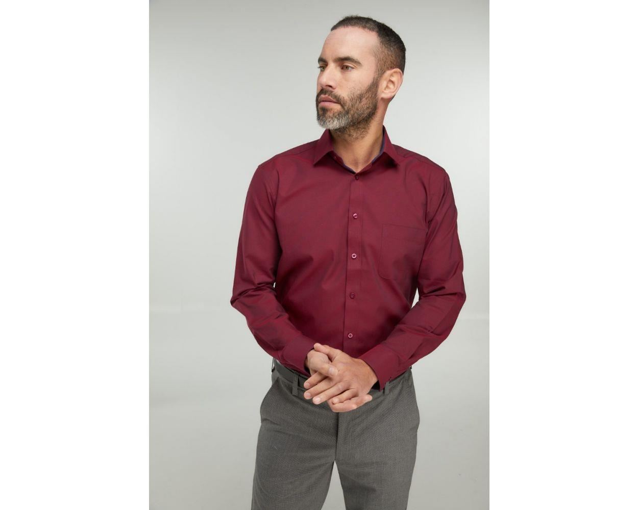 Camisa Formal Doble Dos Para Hombre Calce Clásico Manga Larga Algodón Puro 18.5 a 23 - Imagen 27 de 27