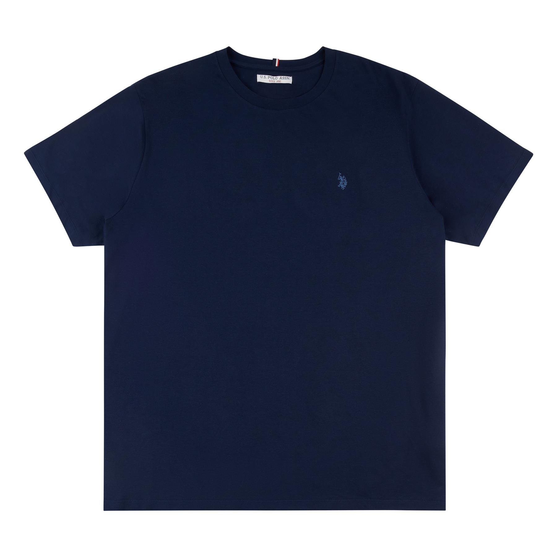 Men U.S. Polo Assn. Uspa Pure Cotton Plain T-Shirt With Small Logo - Picture 24 of 28
