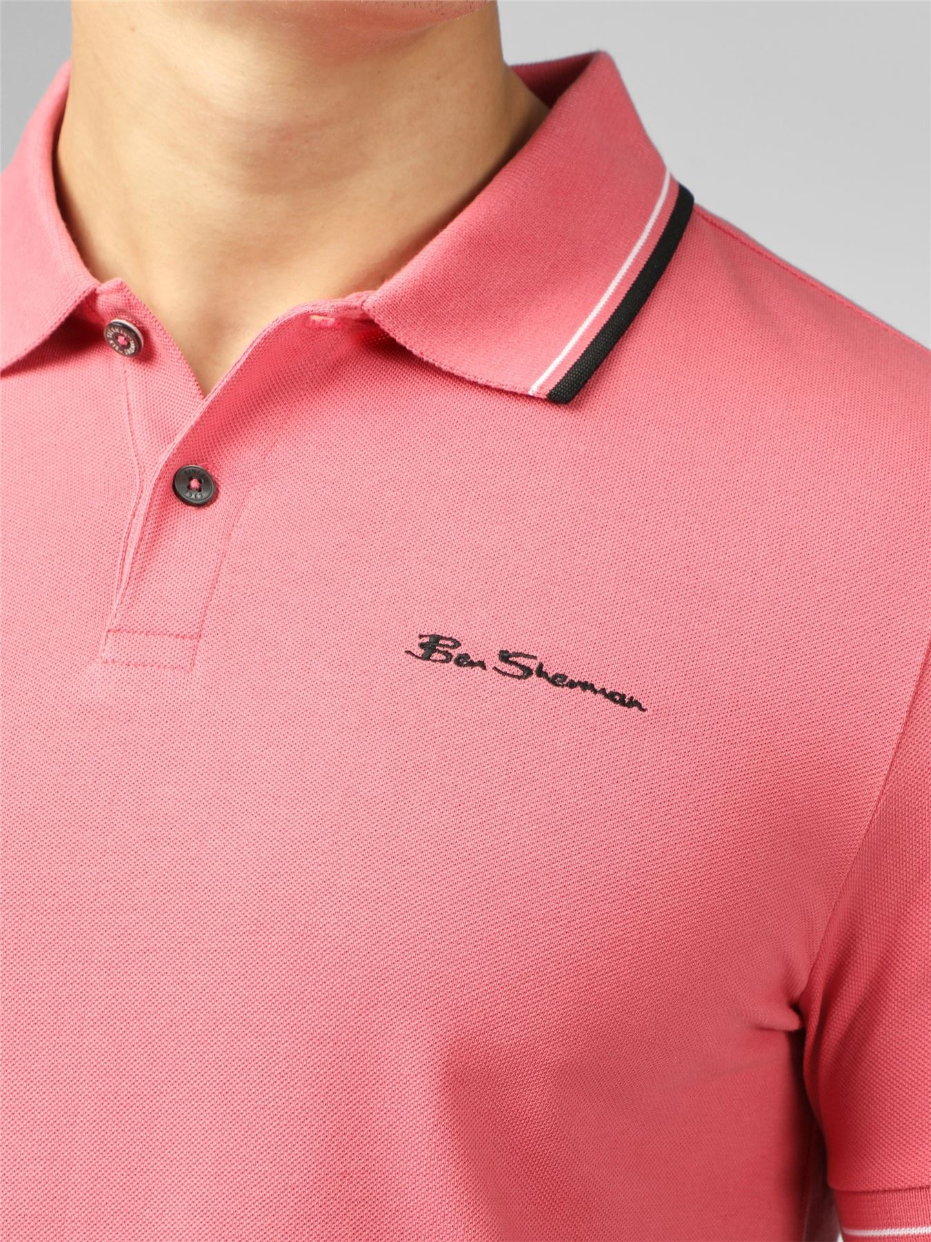 Ben Sherman Men's Short Sleeve Polo Shirt 0077487, 2XL-5XL, 4 Colours - Picture 10 of 35