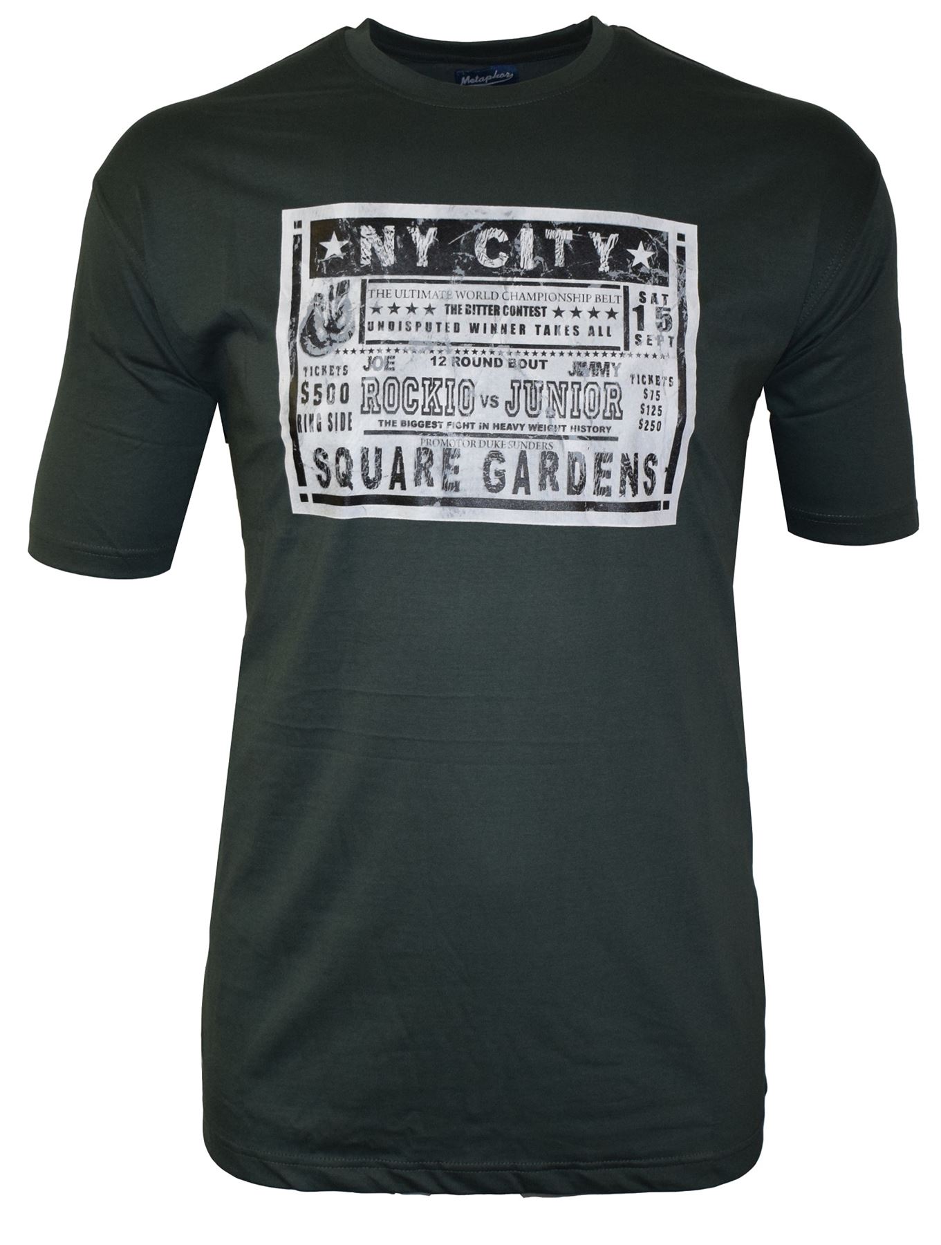 Metaphor Pure Cotton Printed T Shirt in Size 2XL to 6XL, Multiple Options