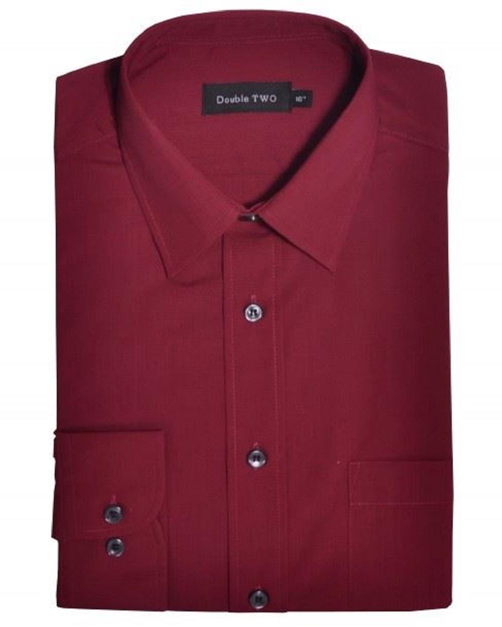 Camisa de manga larga Double Two para hombre calce clásico mezcla de algodón (3300) talla 15-23 - Imagen 23 de 74