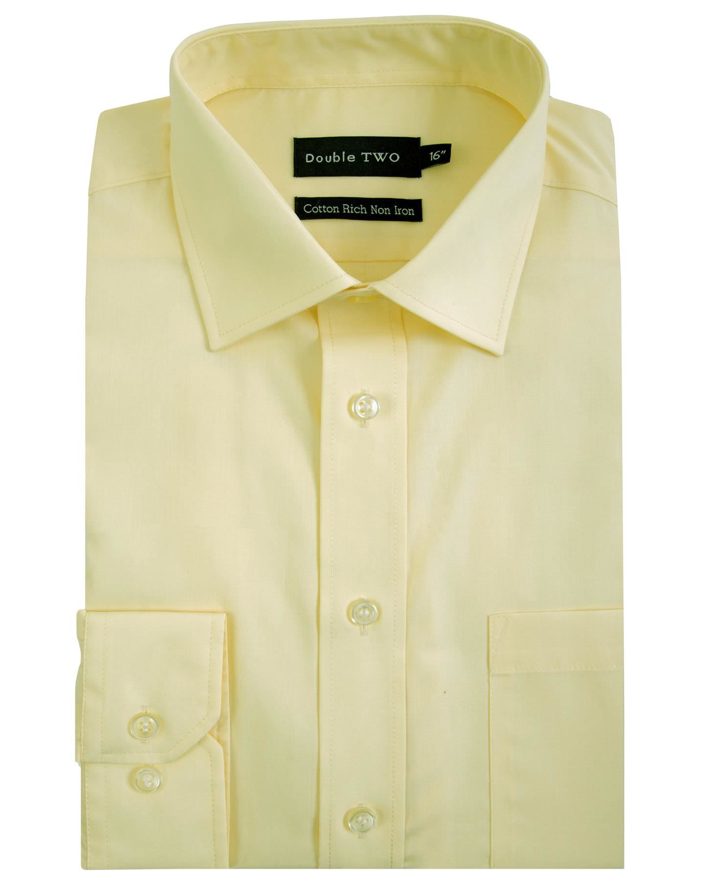 Cuello Camisa Formal Doble Dos Para Hombre Manga Larga Algodón Rico Talla 14.5 A 23 - Imagen 30 de 42