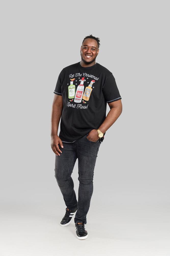 Duke Spirit-D555 Christmas Spirit Printed T-Shirt in 2XL-6XL - Picture 13 of 14