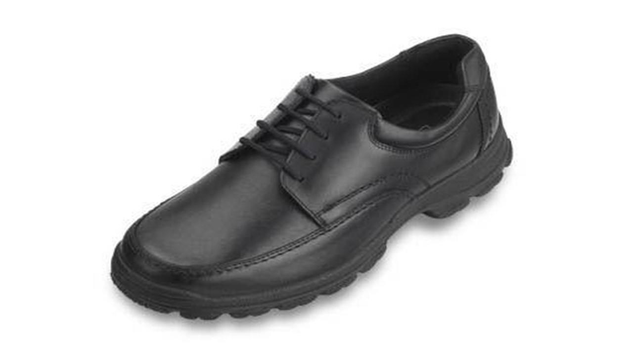 DB Shose Herren Weite Passform Schnürschuhe Leder in Schwarz Größe 7-14 - Bild 8 von 12