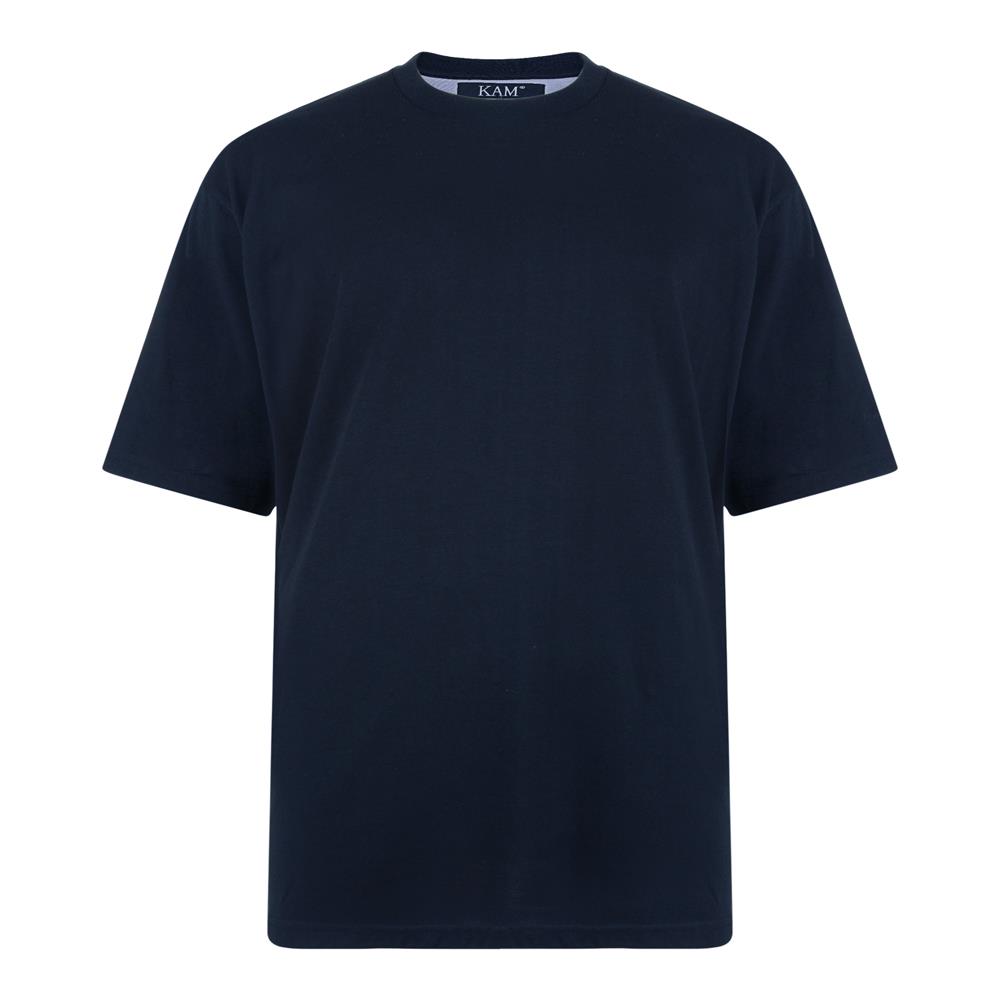 Camiseta lisa de algodón puro talla grande KAM para hombre talla 2XL-12XL, 10 colores - Imagen 8 de 12