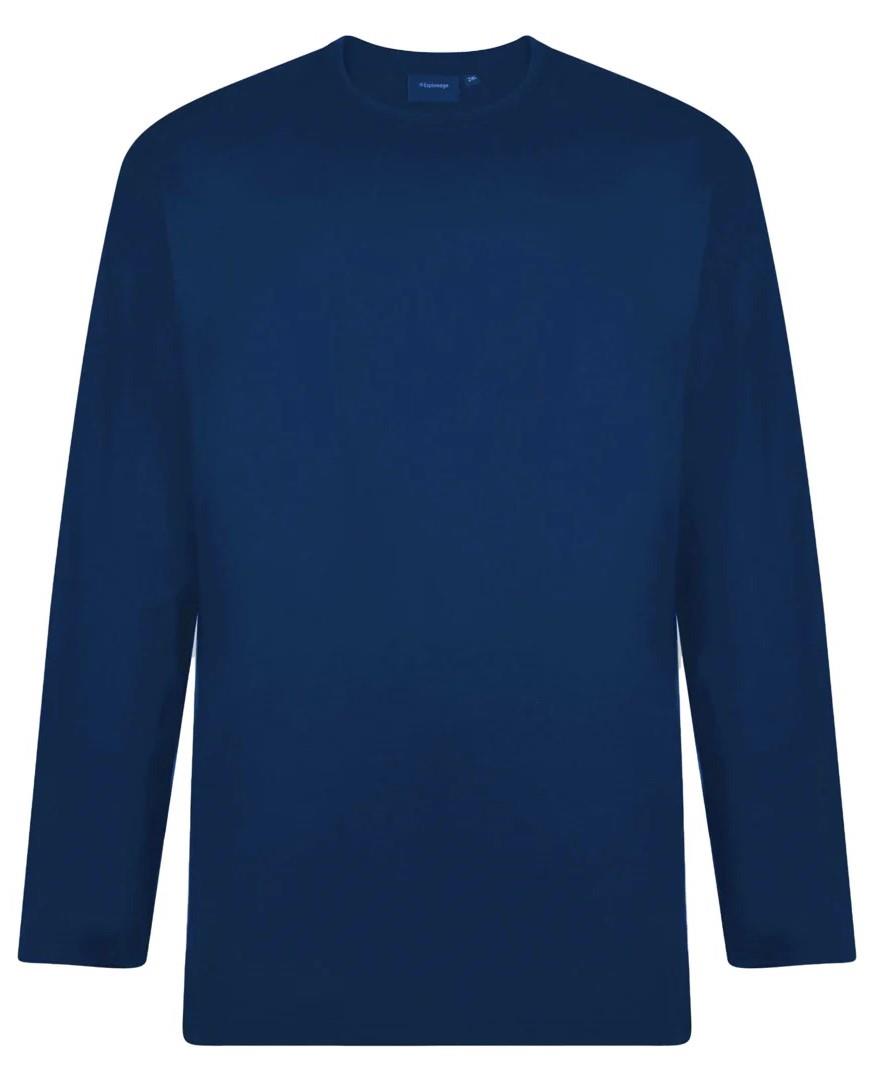 Espionage Mens Big Size Pure Cotton Long Sleeve Tee Shirt Size 2XL-8XL - Picture 34 of 43