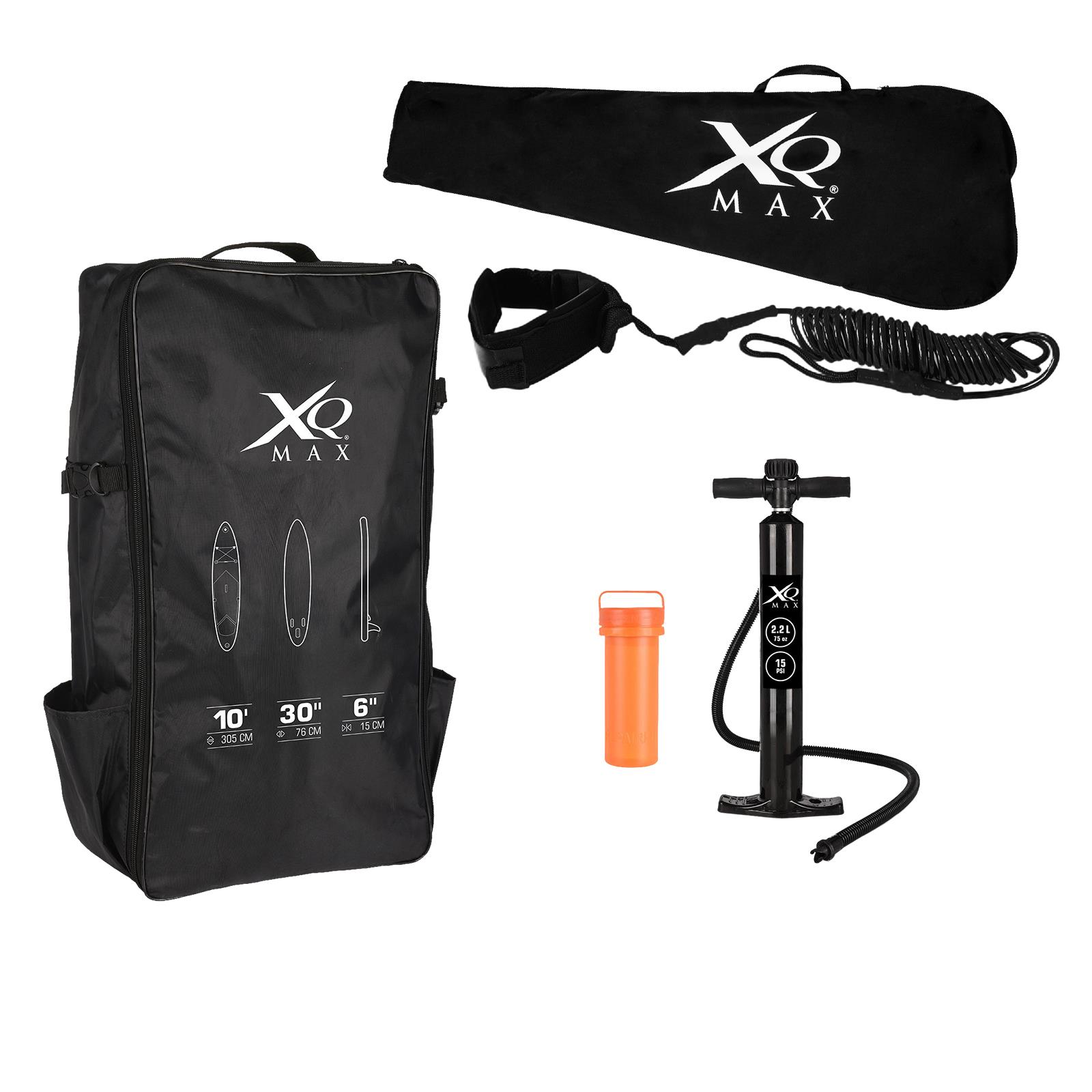 XQ Max 320cm 10.5ft 15cm 6" Inflatable SUP Stand Up Paddle Board Set