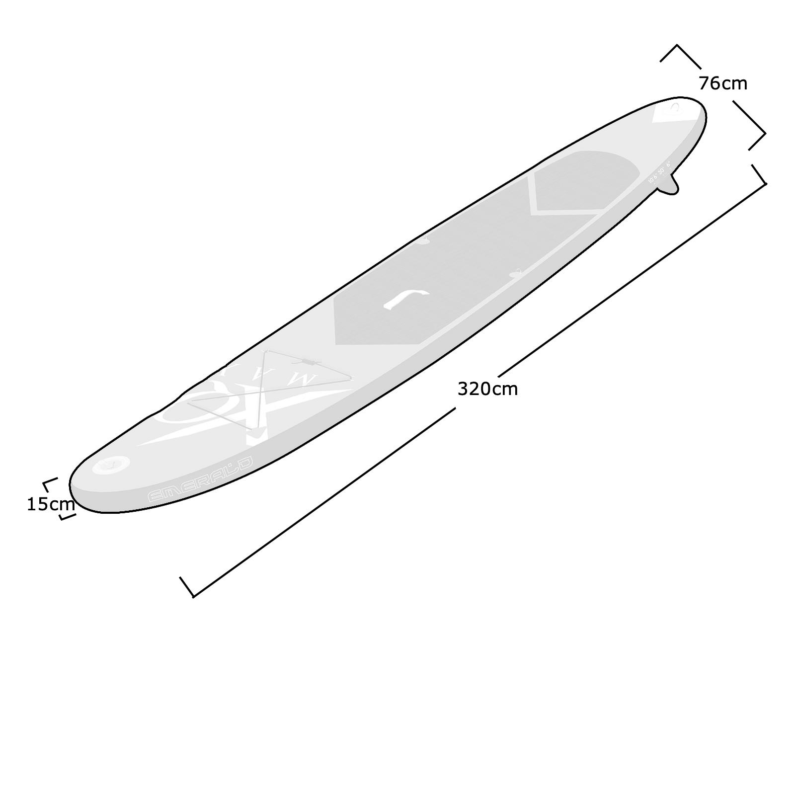 XQ Max 320cm 10.5ft 15cm 6" Inflatable SUP Stand Up Paddle Board Set