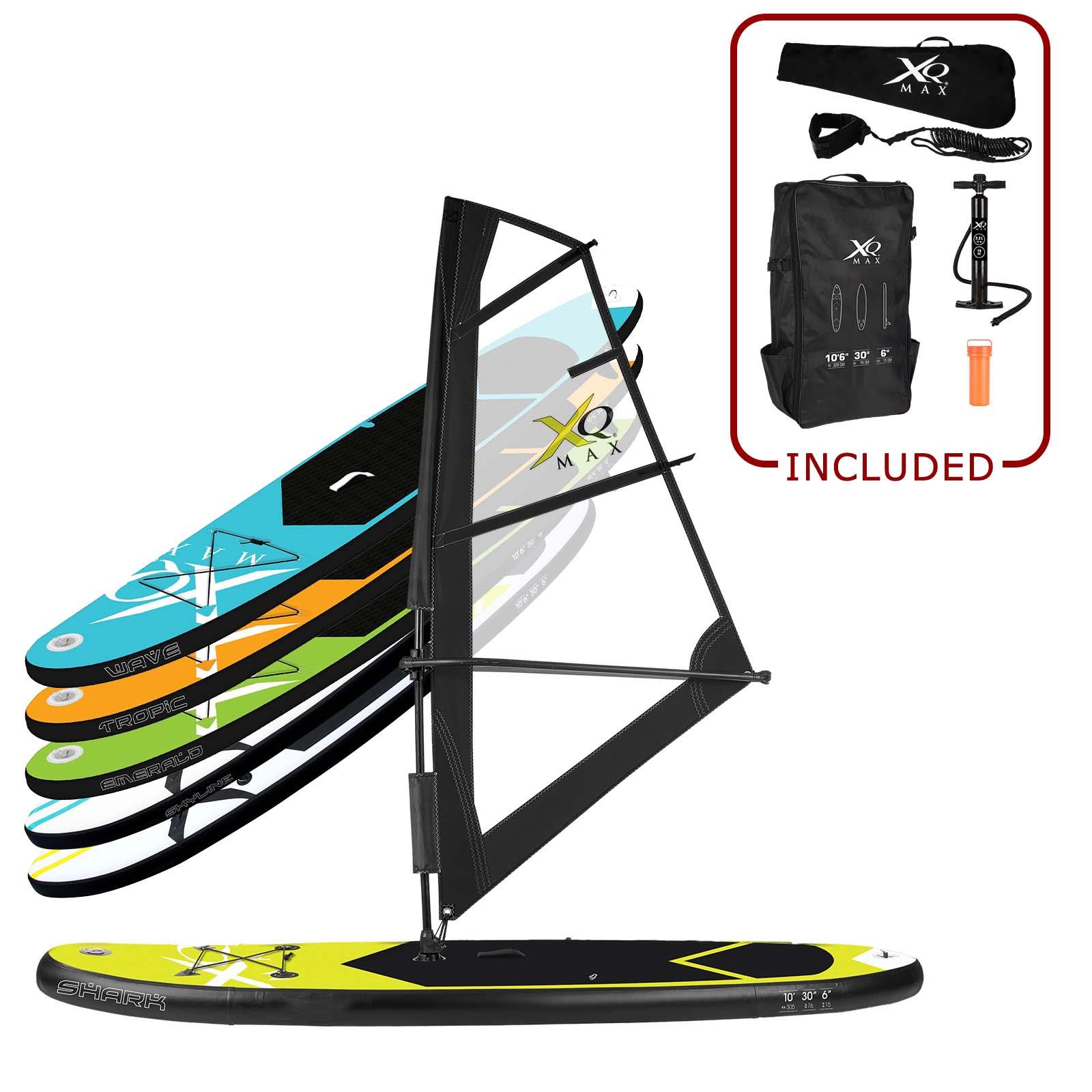 XQ Max 320cm 10.5ft 15cm 6" Inflatable SUP Stand Up Paddle Board Set