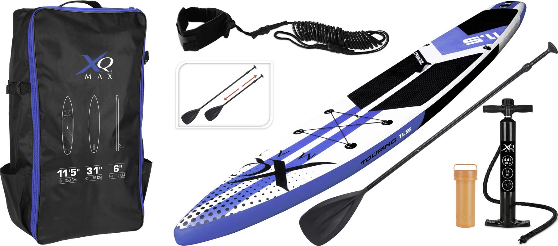 XQ Max 320cm 10.5ft 15cm 6" Inflatable SUP Stand Up Paddle Board Set