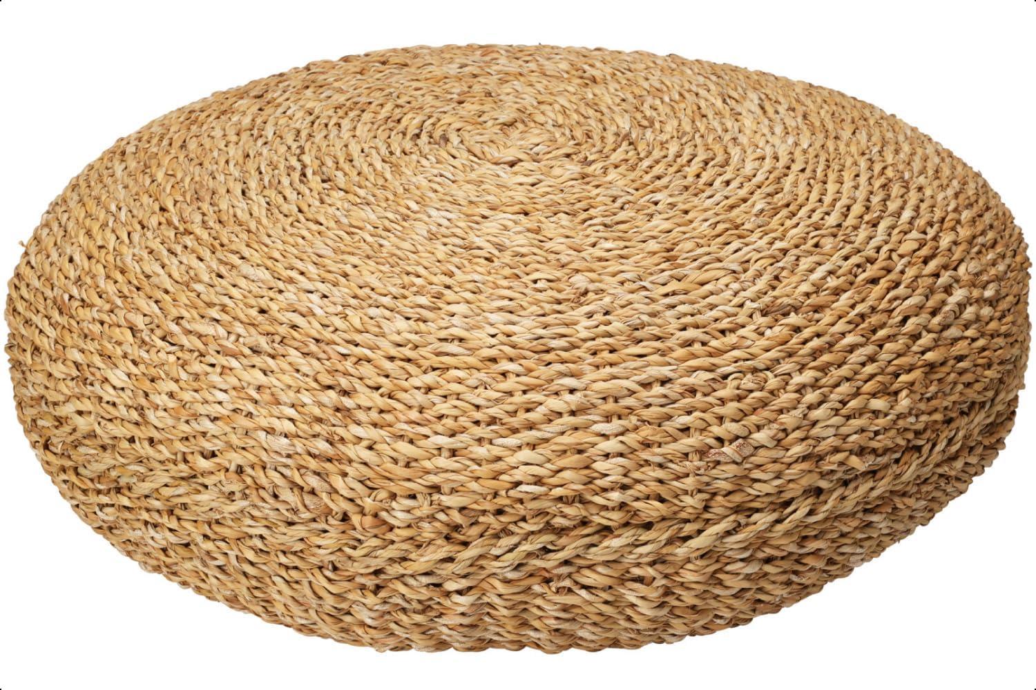 Jute Footstool Pouffe Lightweight Living Room Home Decor Foot Stool Round Square - Picture 11 of 13