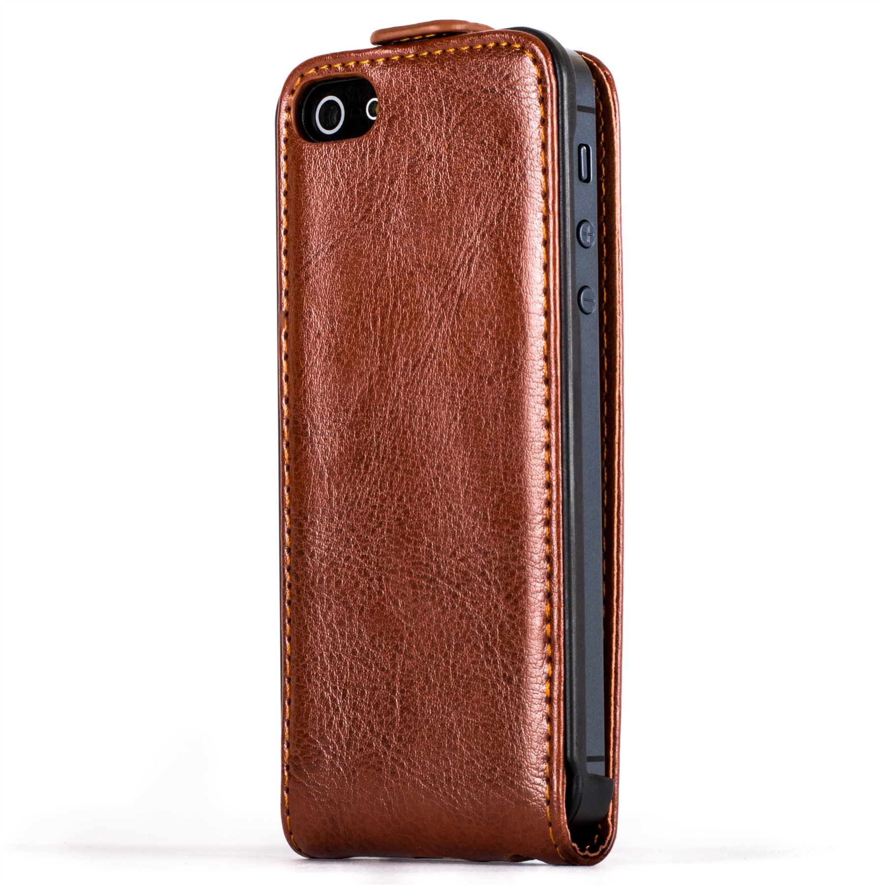 Snakehive® Apple iPhone 5/5S Premium Quality Handy Leather Flip Top