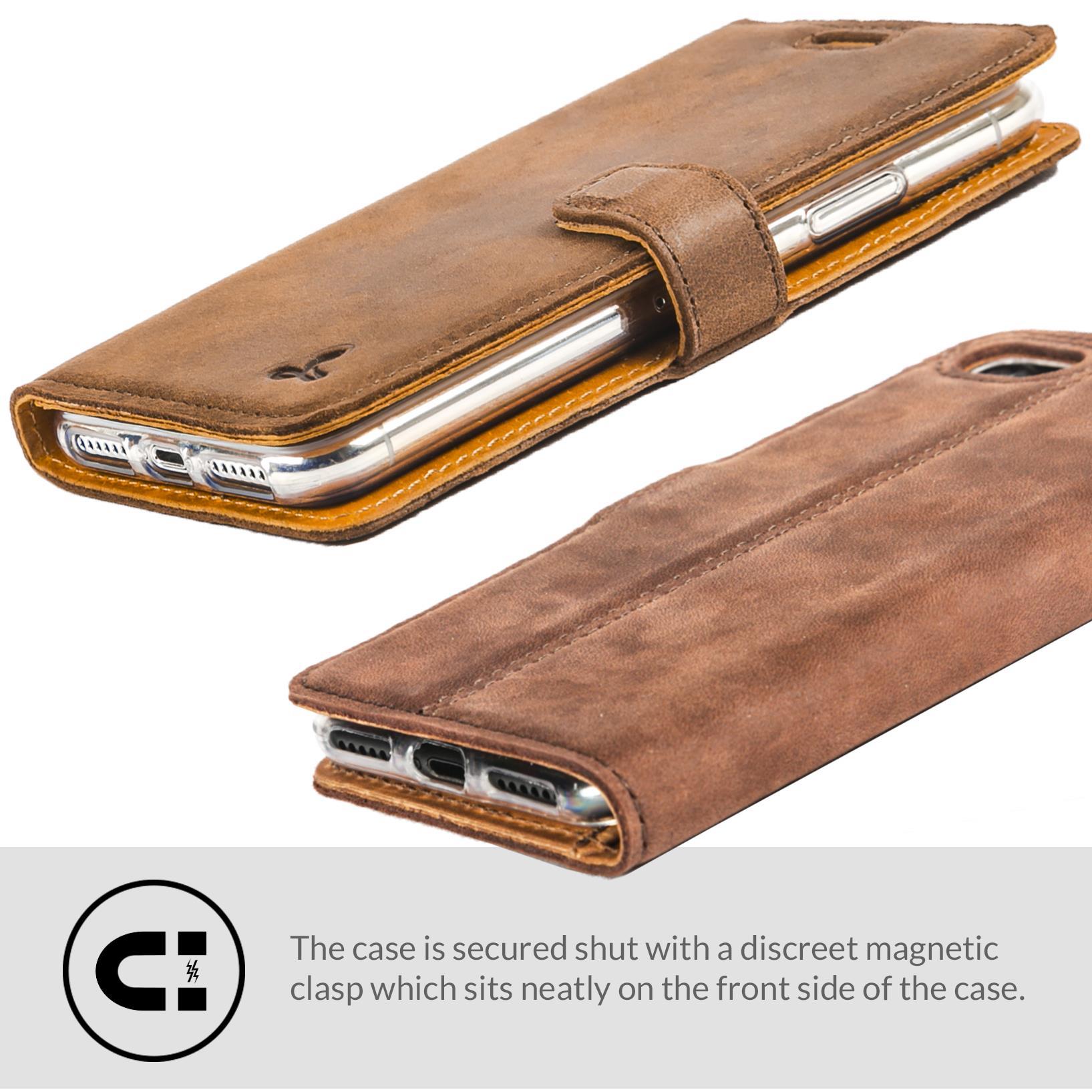Snakehive Apple iPhone SE 2020/2022 Premium Leder Geldbörse Etui mit Kartenfächern - Bild 59 von 117
