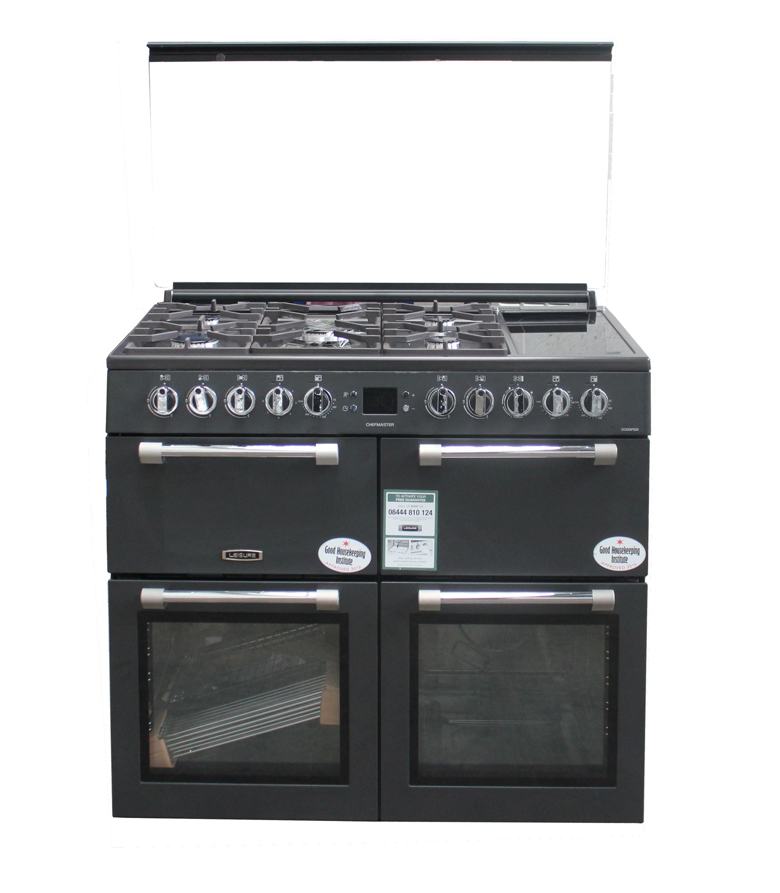 Leisure 100cm Dual Fuel Range Cooker Glass Lid CC100F521T Anthracite