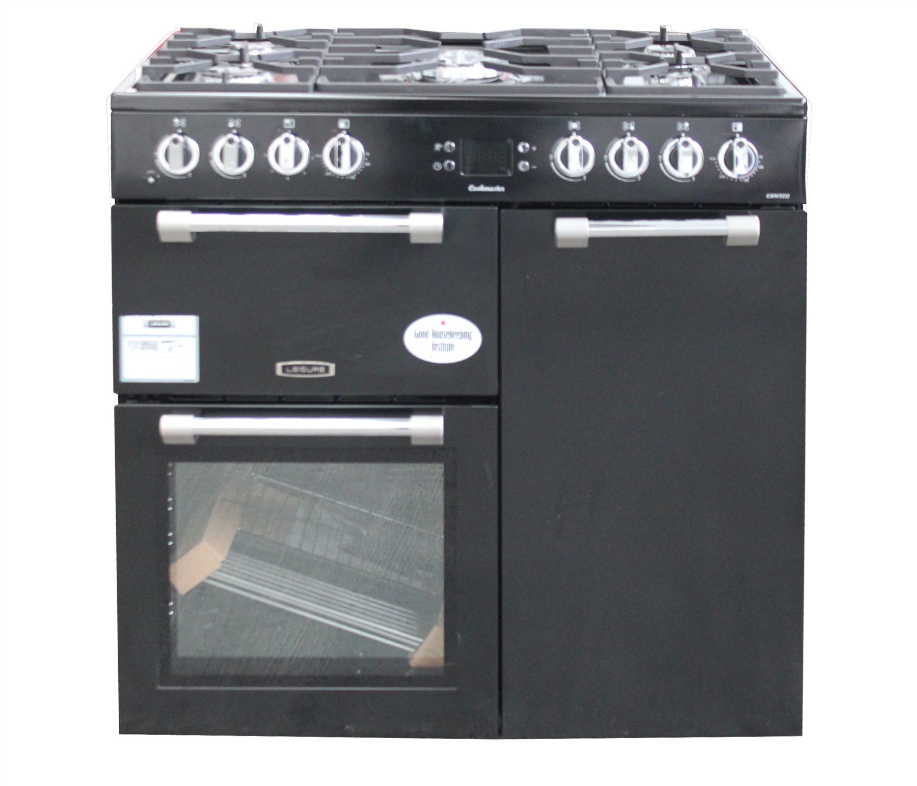 Leisure 90cm Dual Fuel Range Cooker CK90F232K Double Oven Black 1671 eBay