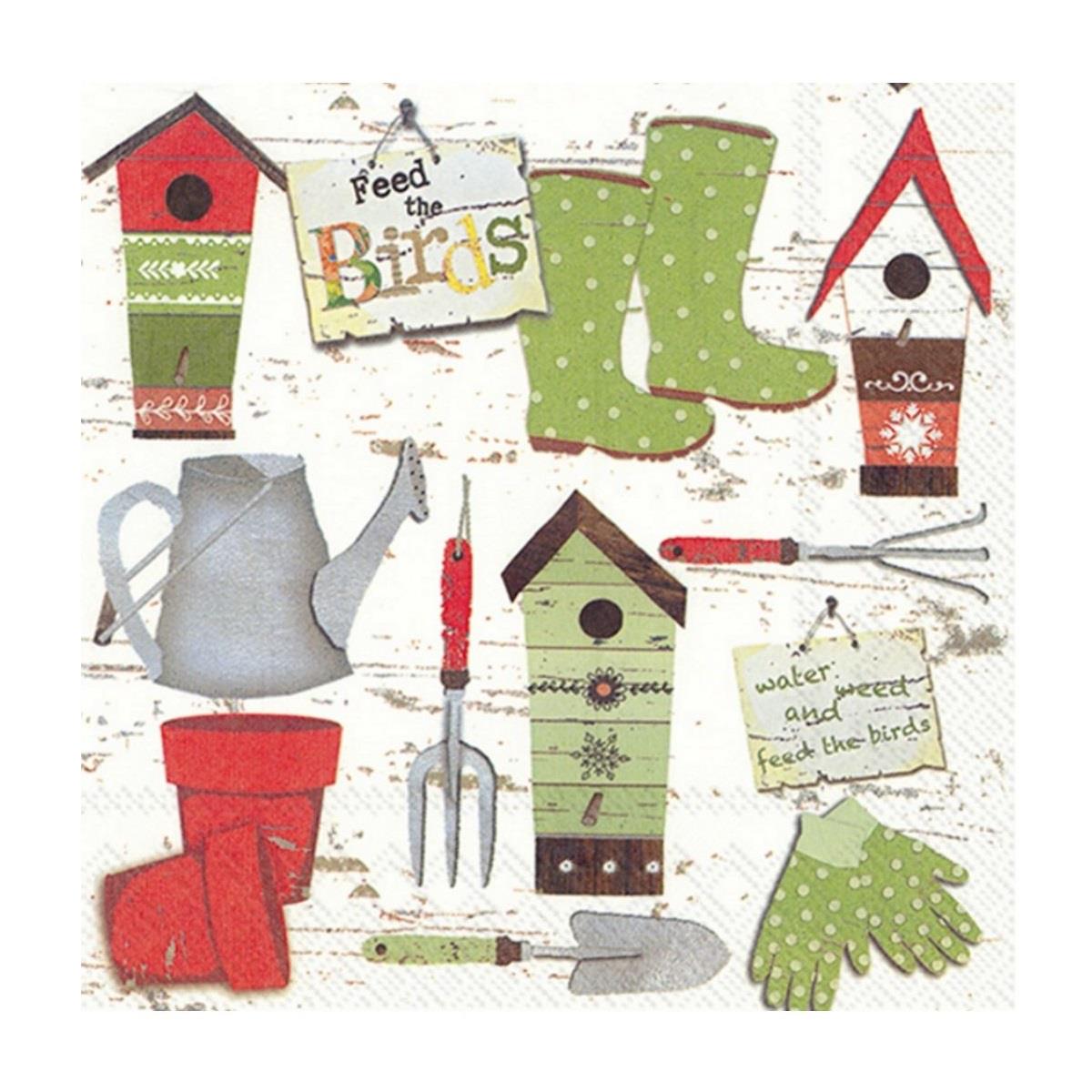 Garden Paper Napkins Gardening Summer BBQ Party Disposable 3 Ply Serviettes